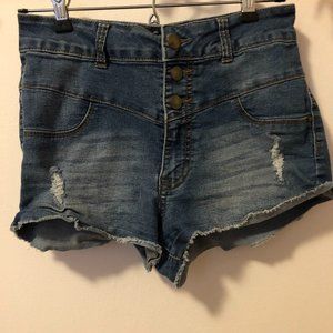 CHARLOTTE RUSSE HIGH WAISTED DENIM SHORTS